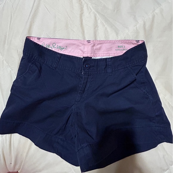 Lilly Pulitzer Callahan Shorts Navy Blue Classic Preppy Size 2 - Picture 4 of 12